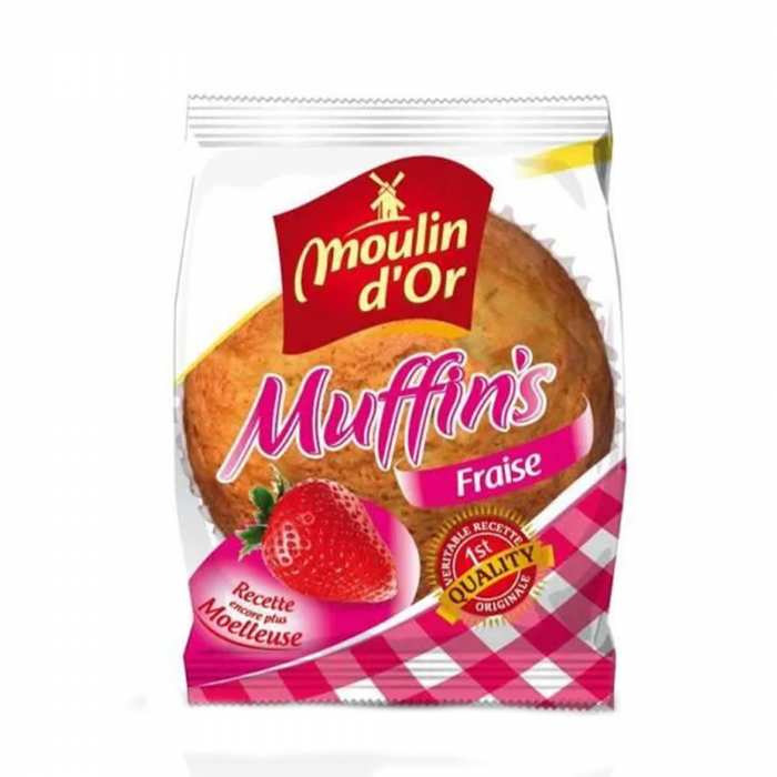 Muffin fourré au coulis de fraise