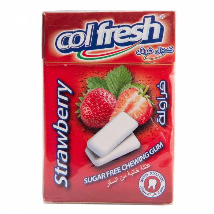 Chewing gum fraises