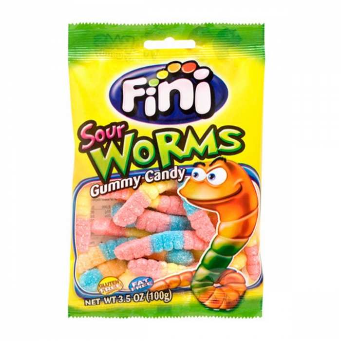 Bonbons Sour Worms gummy candy