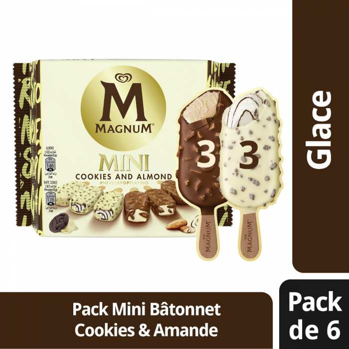 Multipack Mini glace aux amandes et cookies