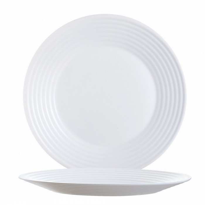 Assiette plate blanche Ø25cm Harena