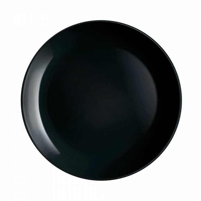 Assiette plate noire Ø25cm Diwali
