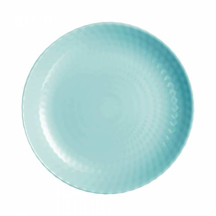 Assiette plate Ø25cm turquoise Pampille