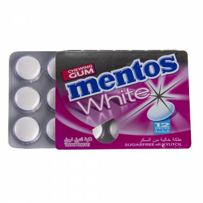 Chewing gum white tutti frutti