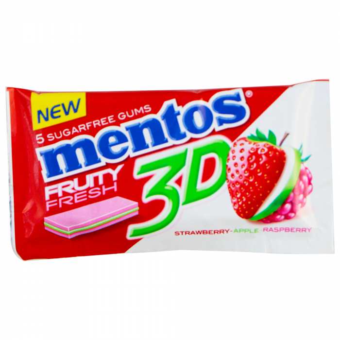 Chewing gum fruité fraise frais 3D