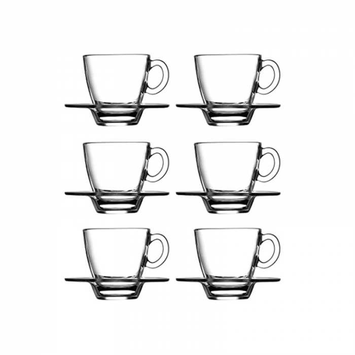 Ensemble de 6 tasses à café en verre