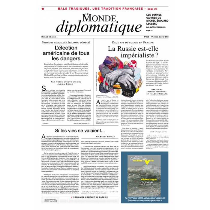 Journal Le Monde Diplomatique N°838