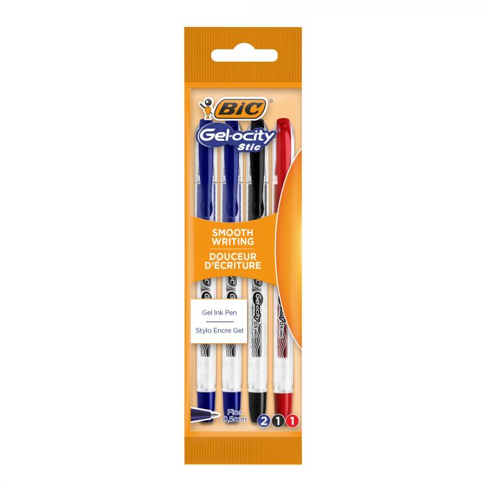 Lot de 4 stylos à bille Gel-Ocity stick