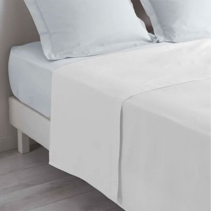 Drap de lit blanc 100% coton