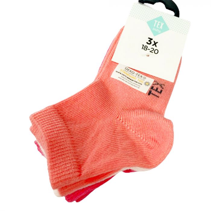 Lot de 3 chaussettes rose