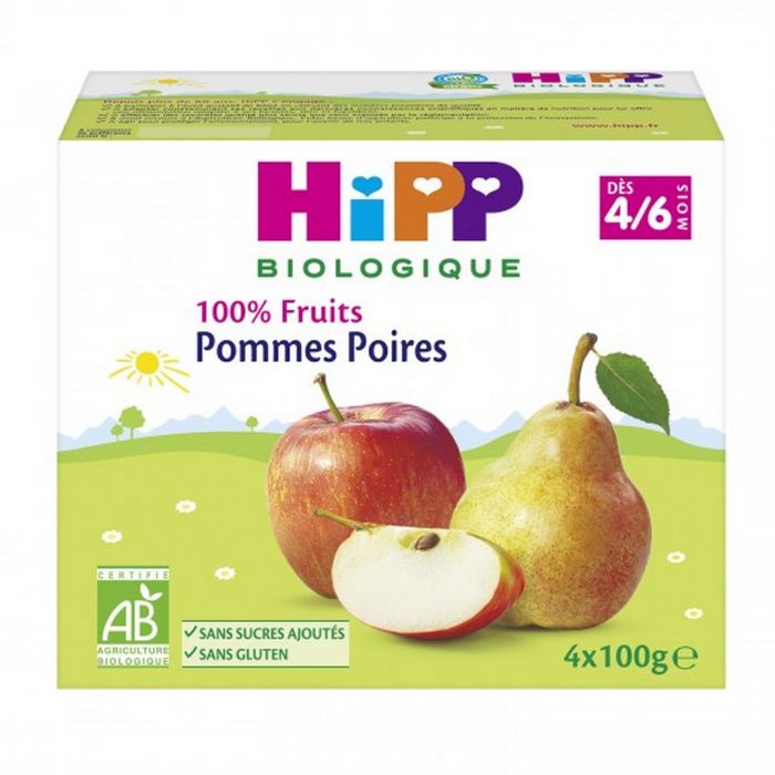 Compote biologique pomme et poire HIPP