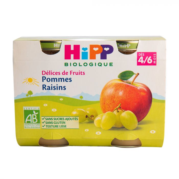 Compote Biologique Pomme & Raisin HIPP