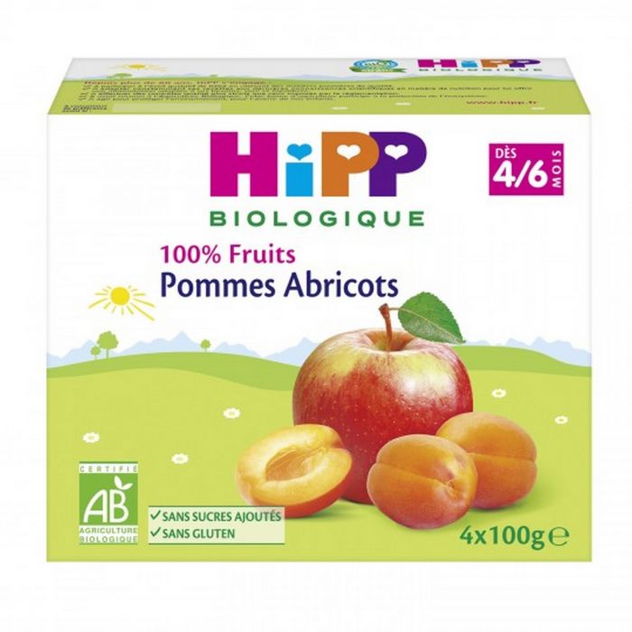 Compote biologique pommes abricots