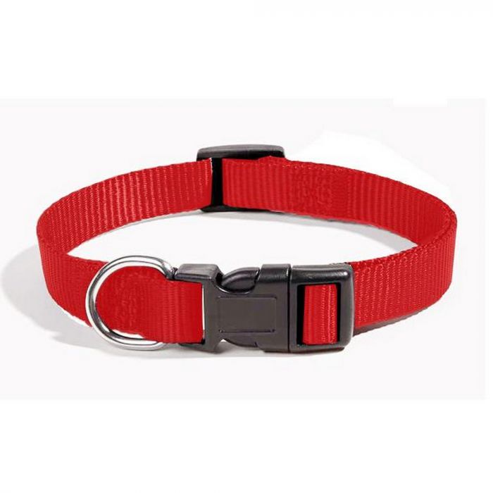 Collier Nylon pour chien 16mm rouge