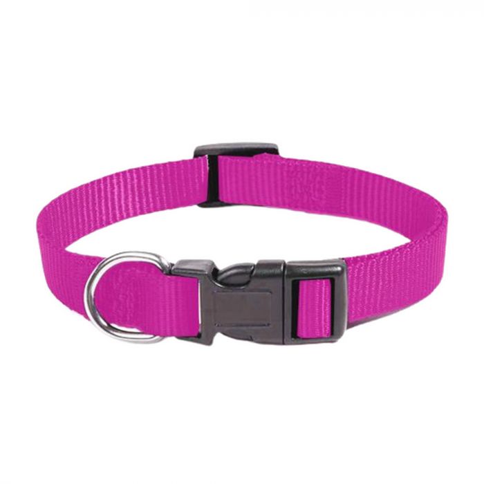 Collier Nylon pour chien 16mm rose