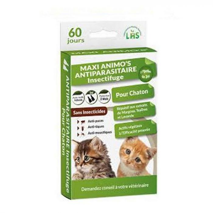 Lot de 2 insectifuges de 3ml pour chaton