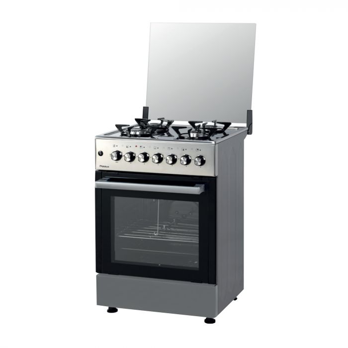 Cuisinière à gaz bouteille 4 feux 60cm inox