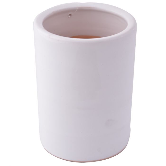 Pot cylindrique blanc