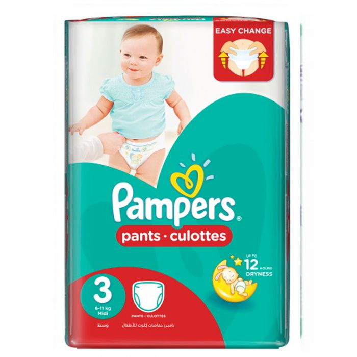 Couches bébé culotte taille 3 PAMPERS