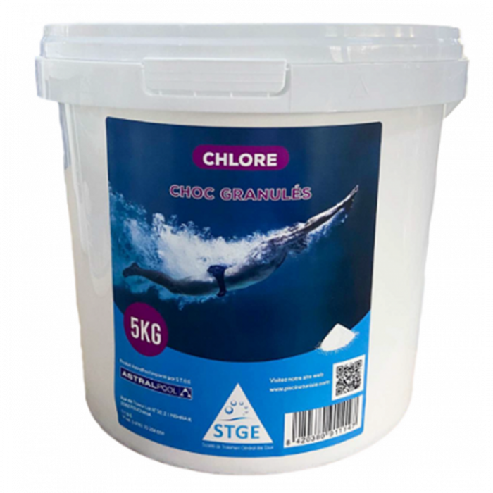 Chlore granulés dichloro 55%